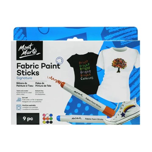 MONT MARTE FABRIC PAINT STICKS 9 Piece